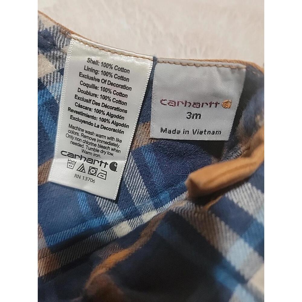 Carhartt Canvas overalls for baby boys 3M Gold-brown #CB3 - Picture 7 of 9